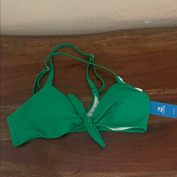 Cupshe Vibrant Green Bikini with Tie-Front - Picture 4 of 5
